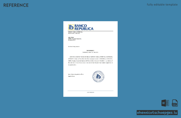 Vorschau des Referenzbeispiels der Uruguay Banco Republica